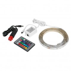 LAMPA Strip of colored lights charge the cigarette lighter 60 LED 12/24V 200 CM LAM73627
