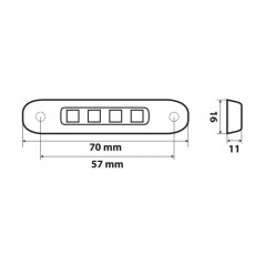 LAMPA Luz de galibo 4 LED 12/24V LAM41492