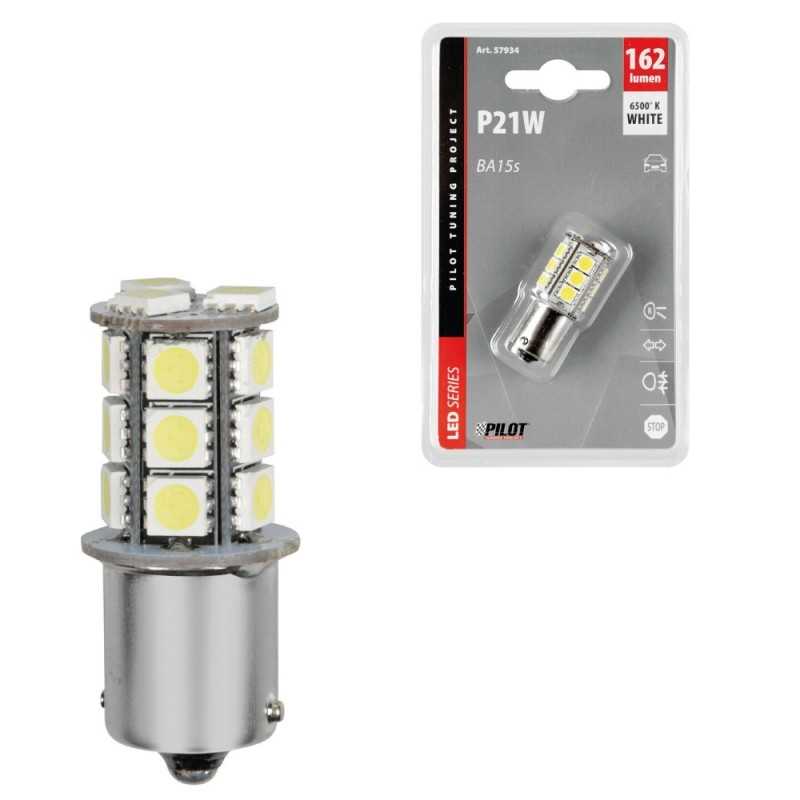 LAMPA Lámpara bombilla 3 chips P21W 12 V 18SMD X BA15S LAM57934