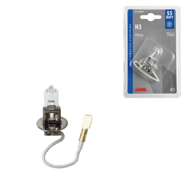 LAMPA Lámpara bombilla homologada H3 12V 55W PK22S E LAM58030