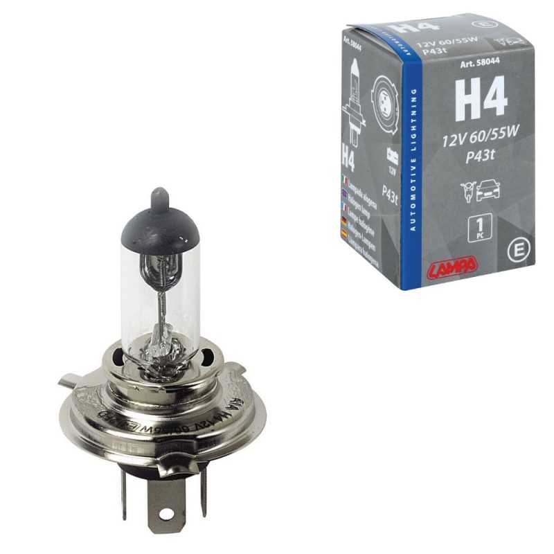 LAMPA Lámpara bombilla homologada H4 12V 60/55W P43T E LAM58044