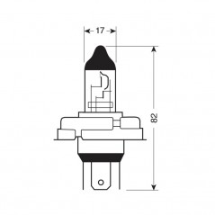 LAMPA Lámpara bombilla homologada H5 12V 60/55W P45T E LAM58050