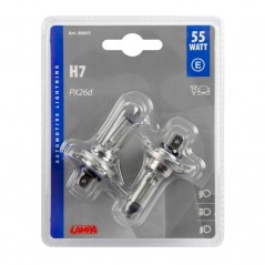 LAMPA Blister 2 lamps approved bulbs H7 12V 55W PX26D E LAM58057