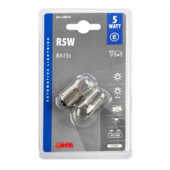 LAMPA Blister 2 lámparas bombillas homologadas R5W12V 55WBA15S E LAM58070