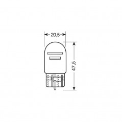 LAMPA Blister 2 lámparas bombillas filamentos homologada W21/5W 12V W3X16Q E LAM58096