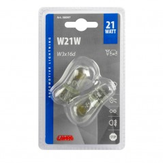 LAMPA Blister 2 lámparas bombillas homologadas W21W 12V 21W W3X16D E LAM58097
