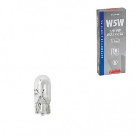 LAMPA Blister 2 lamps approved bulbs W5W 12V 5W W2 1X9 5D E LAM58108