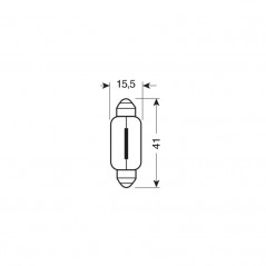 LAMPA LÁMPARA BOMBILLA SILURO 12V 18W 15X41MM LAM58112