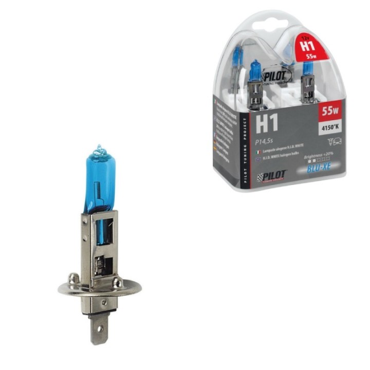 LAMPA Blister 2 lamps approved bulbs H1 BLUE-XE 12V 55W P14 5S E LAM58180