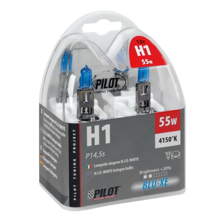 LAMPA Blister 2 lamps approved bulbs H1 BLUE-XE 12V 55W P14 5S E LAM58180