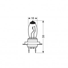 LAMPA Blister 2 lámparas bombillas H7 XENON 12V 100W PX26D LAM58252
