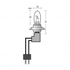 LAMPA Blister 2 lámparas bombillas H7 XENON 12V 100W PX26D LAM58252