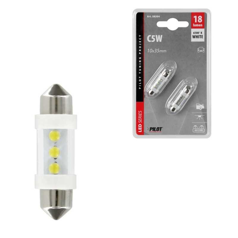 LAMPA Blister 2 lámparas bombillas PLAFONIER 12V 36 MM 3 LED LAM58394