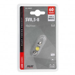 LAMPA Lámpara bombilla 2 chips HYPER LED SILURO 12V 10X31MM 1SMD SV8 5-8 LAM58447
