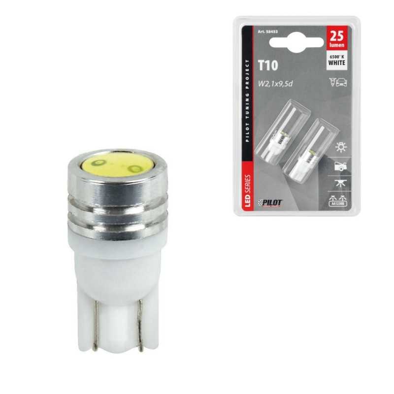 LAMPA Blister 2 lámparas bombillas chips T10 MEGA LED 12V SUPER W2 1X9 5D LAM58453