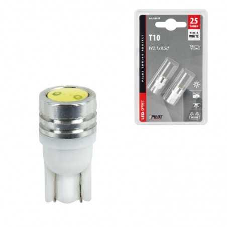 LAMPA Blister 2 lamps bulbs 2 chips T10 MEGA LED 12V 2 SUPER W2 1X9 5D LAM58453