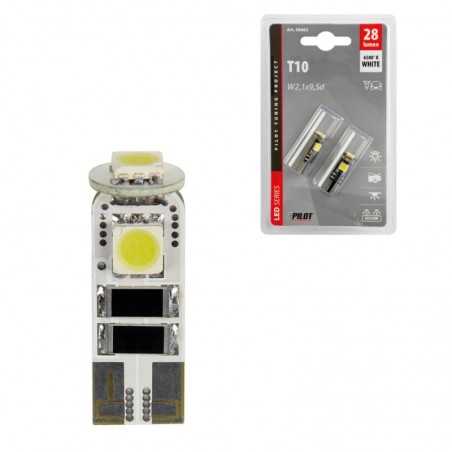 LAMPA Blister 2 lamps bulbs 3 chips T10 HYPER LED 12V 3SMD W2 1X9 5D LAM58462