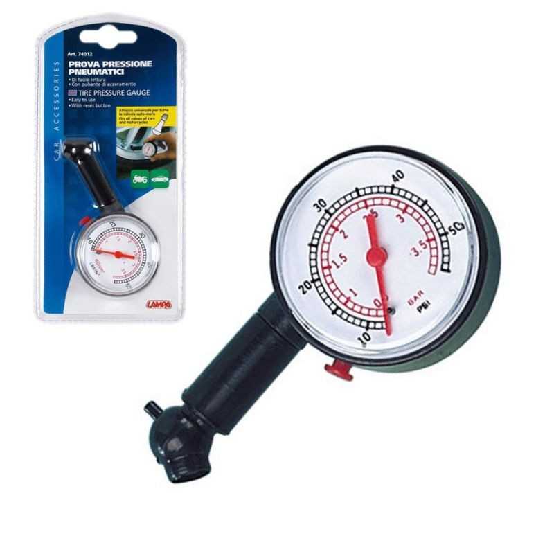 LAMPA Manometro medidor de presion plastico para neumaticos LAM74012