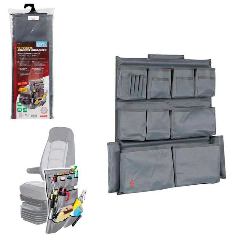 LAMPA Organizador para reposabrazos de camion 11 bolsillos 54X65 CM LAM85326