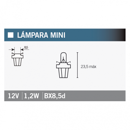 OSRAM Lámpara Bombilla 2721mfx bx8,5d 12V1,2W - Alta calidad y durabilidad 15073