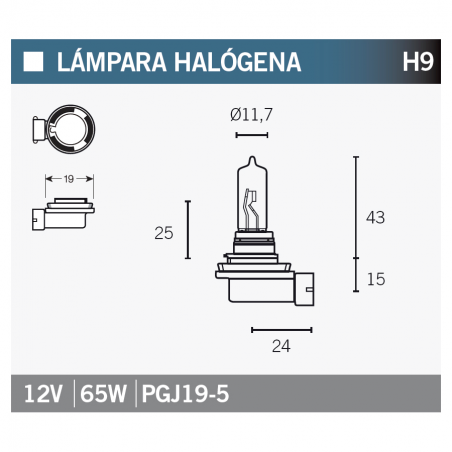 OSRAM Lámpara bombilla 64213 H9 15043