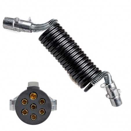 FASEBA Electrical cable with 7-pole metal trailer plug TYPE N 5.5 M 11150