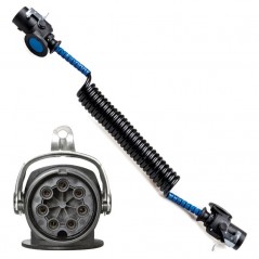 FASEBA Cable poliuretano con enchufe de remolque 7 polos EBS/ABS 24V 3.5 M 11154