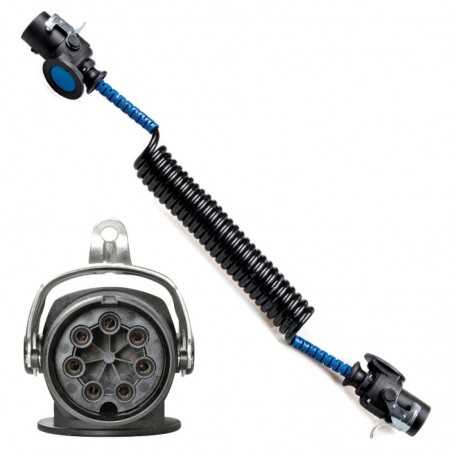 FASEBA Polyurethane cable with 7-pole trailer plug EBS/ABS 24V 3.5 M 11154