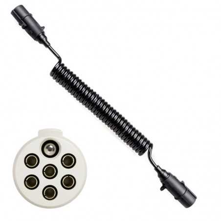 FASEBA Polyurethane electric cable with 7-pole trailer plug TYPE S 4.5 M 11158