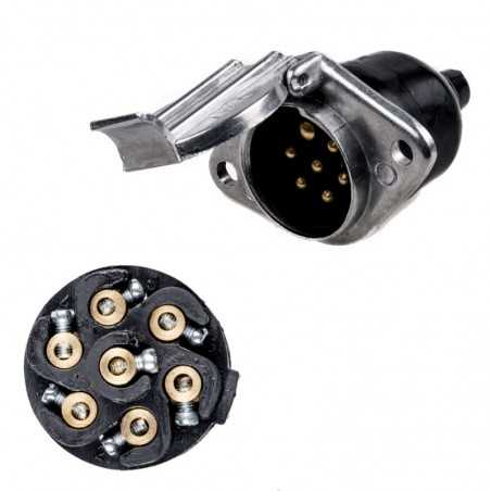 FASEBA Conector enchufe eléctrico remolque metal con tornillos TYPE N 24V 11163