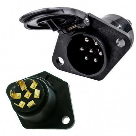 FASEBA Conector enchufe eléctrico remolque con terminales TYPE N 24 V 11166