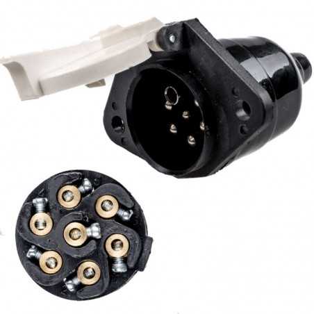 FASEBA Trailer electrical plug connector with screws TYPE S 24V 11167