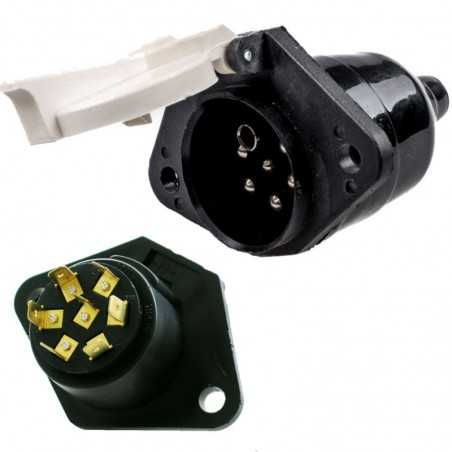 FASEBA Trailer electrical plug connector with terminals TYPE S 24V 11168