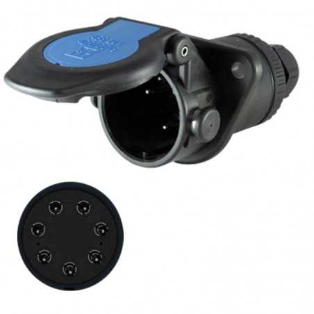 FASEBA Conector enchufe remolque 7 polos con tornillos EBS/ABS 24V 11171