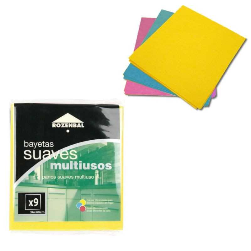 ROZENBAL Pack 9 multipurpose cloths 36X40 CM 18273