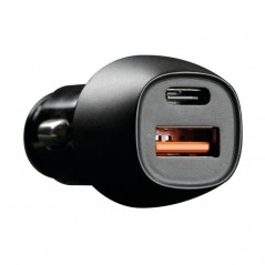 LAMPA Double socket cigarette lighter charger + cable USB/ TYPE C + TYPE C/ TYPE A LAM38715