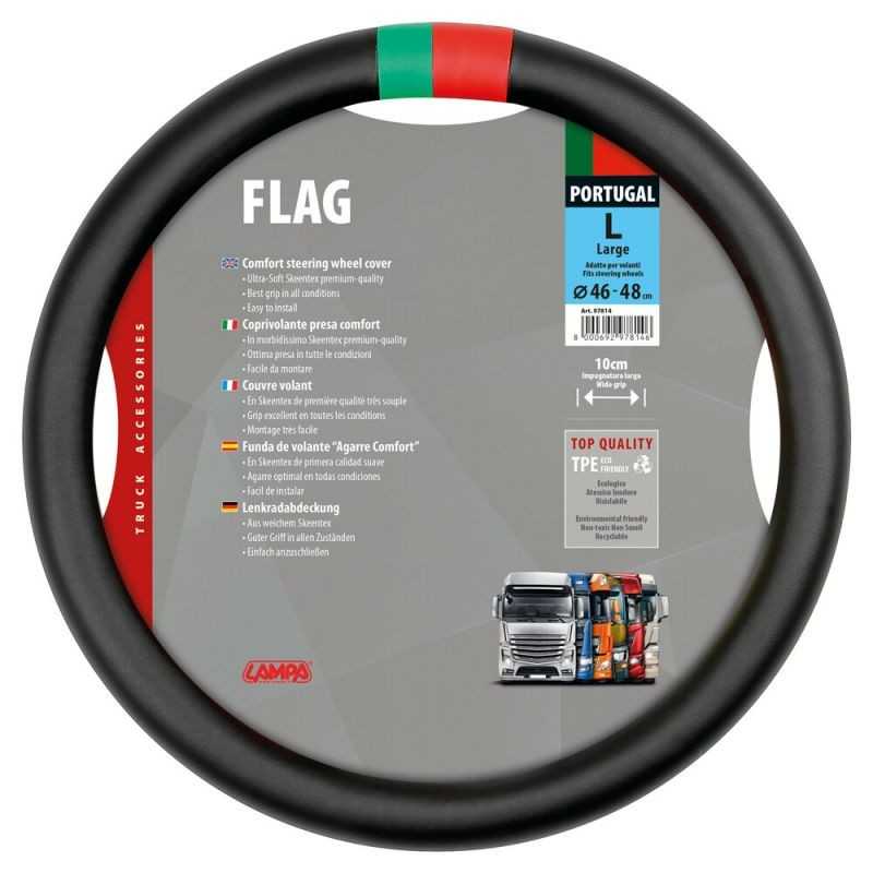 LAMPA Funda de volante bandera Portugal M 44/46 CM LAM97814