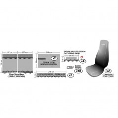 LAMPA Curtains and seat covers for trucks MELISSA LAM98643VAR