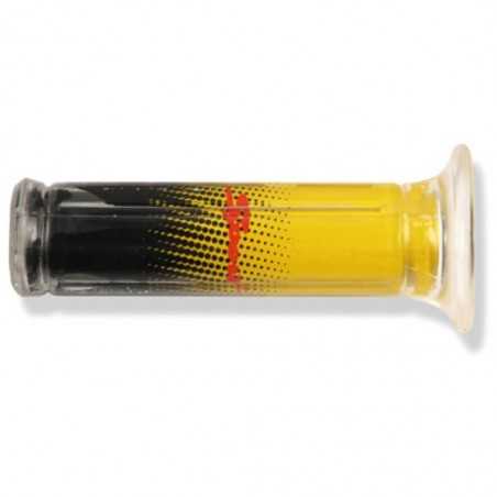 puños de moto dynagrip transparentes verdes para manillar de 22mm