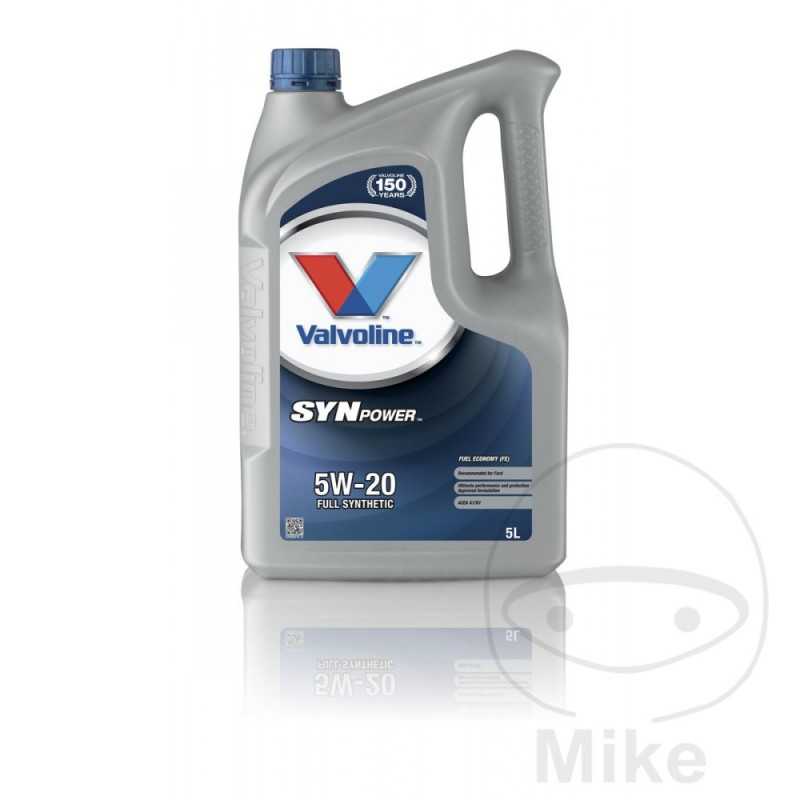 VALVOLINE Aceite de motor sintético para coche 5W20 FE 5L 
SYNPOWER 558.01.34
