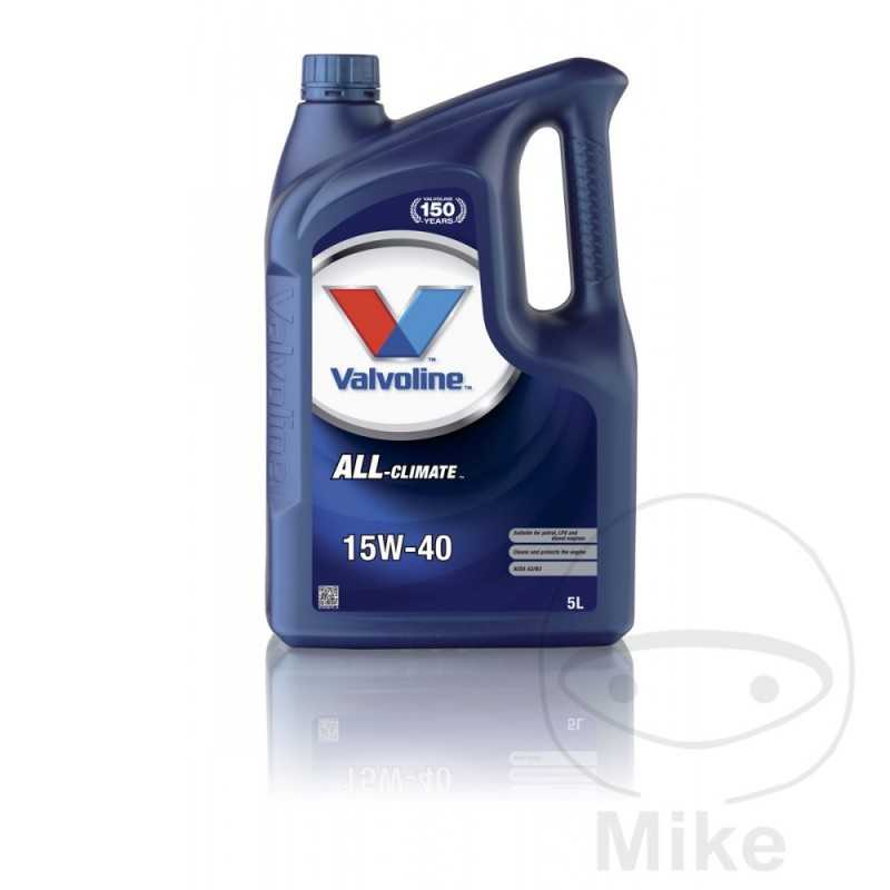 VALVOLINE Aceite de motor sintético para coche 15W40 5L 
All CLIMATE 558.02.05