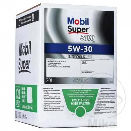 MOBIL Aceite de motor sintético para coche 5W30 20L 
SUPER 3000 XE 558.47.07