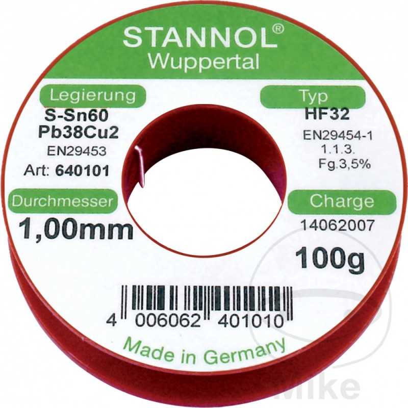STANNOL coil wire for welding 100 GR 1.0 487.18.28