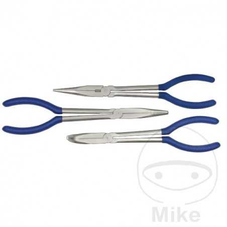 kit 3 alicates de punta recta larga 45-90°