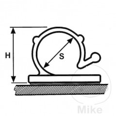 HERTH+BUSS Polyamide retaining clip 19 MM R6 19 MM R6 158.29.31