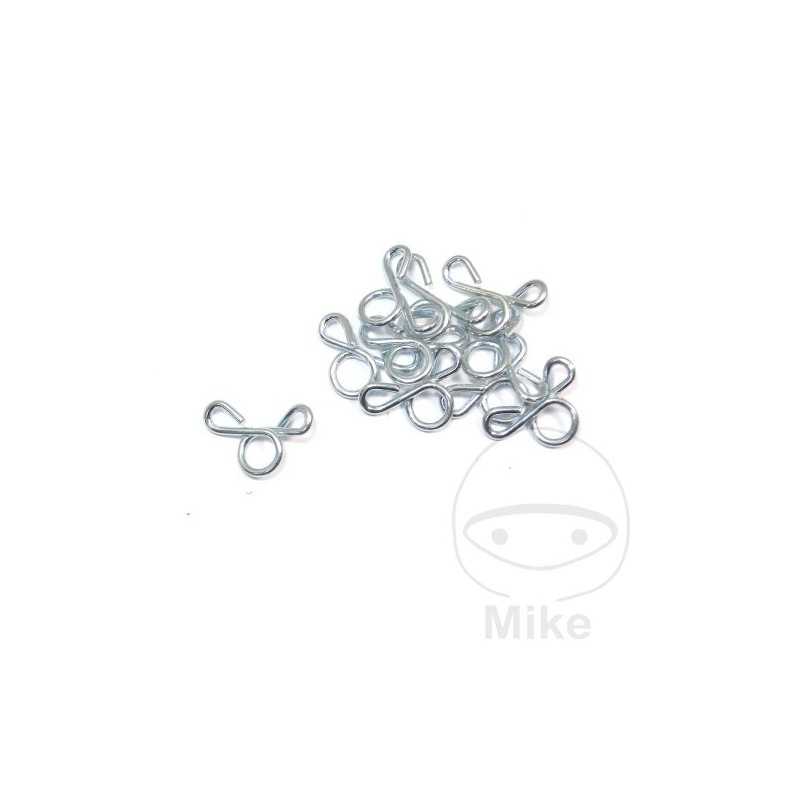 JMP Set abrazaderas de manguera combustible galvanizadas Ø 4 MM (20U) 736.01.64