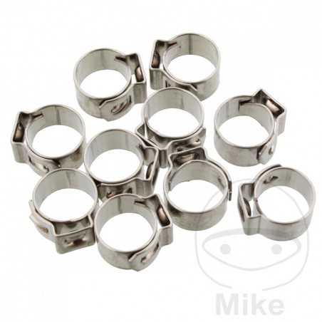 JMP Set adjustable clamps Ø 10 MM WD 7 MM STAINLESS STEEL (10U) Ø 10 MM WD 7 MM STAINLESS STEEL (10U) 736.02.14