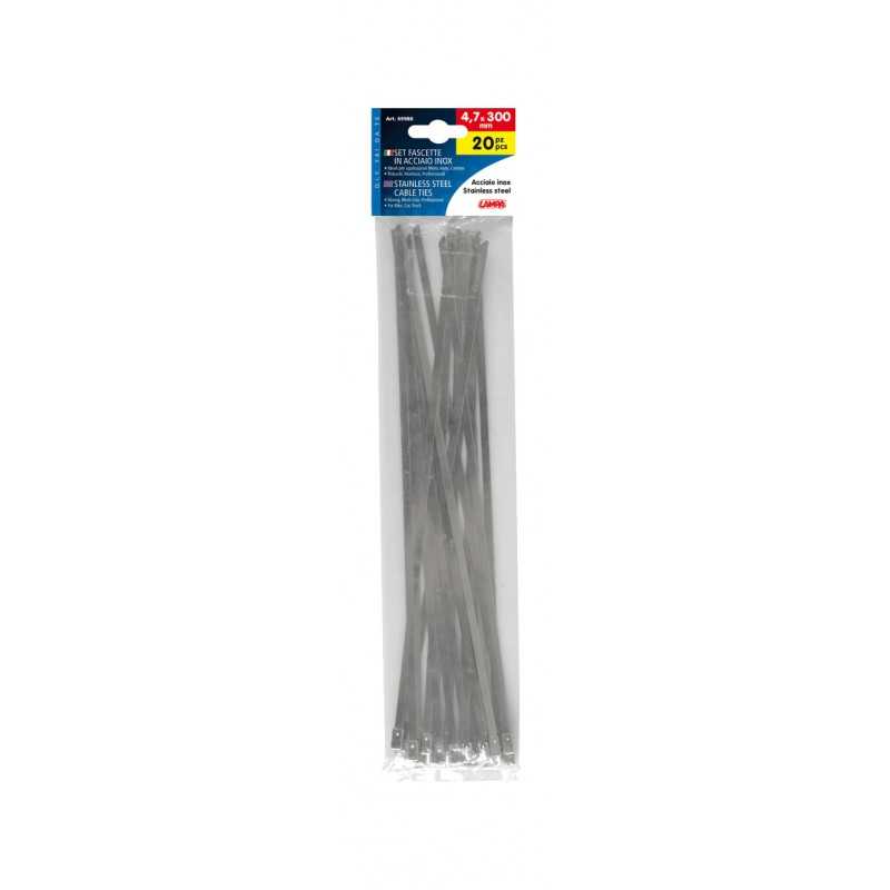LAMPA Bag of 20 stainless steel ties 4 7X300 MM 4 7X300 MM LAM69988