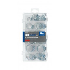 LAMPA Kit 26 abrazaderas para tubo acero LAM70033