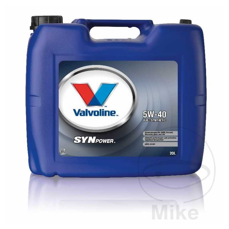 VALVOLINE Aceite de motor sintético para coche SYNPOWER 5W40 20L 558.03.56